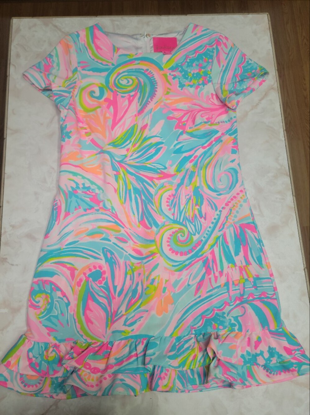 Lilly Pulitzer Masey Romper Multi Carnivale Coral Size 00